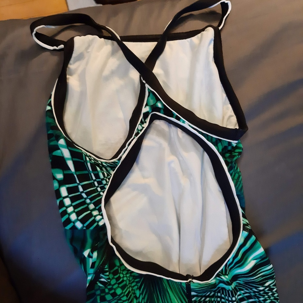Green One Piece Swim Suit